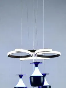 фото Подвесной светильник Ц8384/4 BK 3000+4000K LED BLUE Никольск