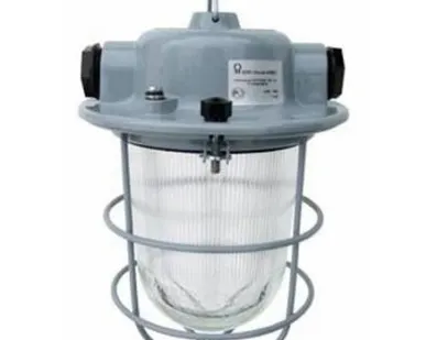 фото Светильник шахтерский НСР-01-200 с решеткой штампованный корпус IP54 Россия