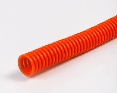 фото Труба гофрированная ПНД d=40 мм  с протяжкой оранжевая ДКС