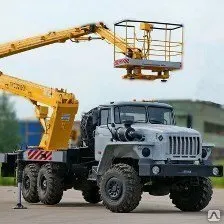 фото Аренда подъемной техники АГП 28 метров на базе Урала