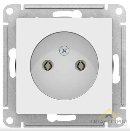Фото №0 Механизм розетки 1-м СП ATLAS DESIGN б/заземл. 16 А бел.SchE ATN000141