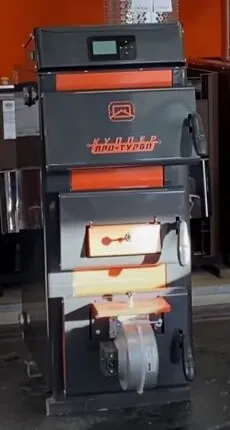 Фото №2 Угольный котел полуавтоматический Куппер Про Турбо 16 кВт, до 16 ч на одной загрузке, до 160 м2