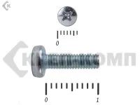 фото Винт полуцилиндрическая головка,цинк DIN7985 3х10 (12000шт)