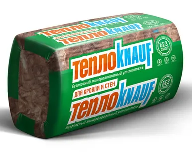 фото Утеплитель ТеплоКНАУФ КОТТЕДЖ+ для кровли и стен TS037 100х610х1230мм 8шт 6м2 0,6м3 KNAUF плита