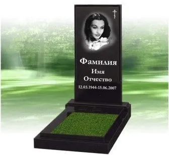 фото Памятник из черного гранита 800*400*80