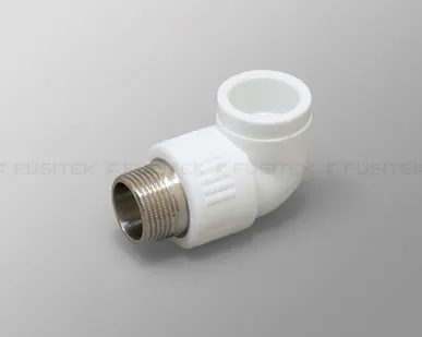 фото Угольник комб. НР 25х 3/4" ПП, белый, Fusitek