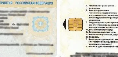 фото Карта водителя РФ/ЕСТР