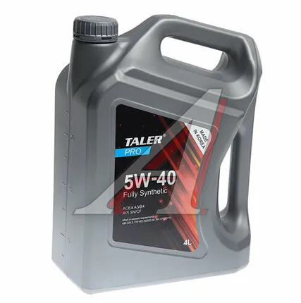 Фото №0 Масло моторное PRO A3/B4 5W40 синт.4л TALER