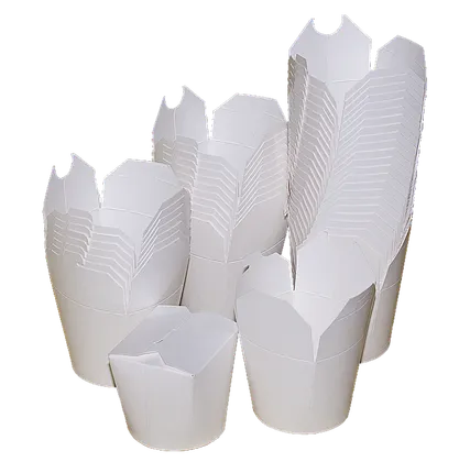 Фото №0 Коробка для лапши белая 750 мл (Wok box)