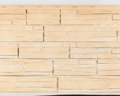 фото Облицовочная фасадная панель Т-сайдинг Альпийская сказка двухцветная покраска