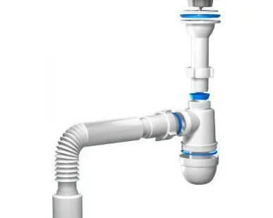 фото Сифон "Ани " (А20 10) (с переливом) (1 1/2"х40) с отводом стир.маш. с