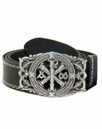 Фото №0 Пояс мужской Лобарум античный, черный