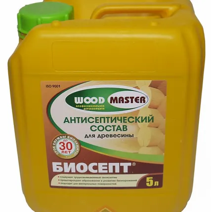 Фото №0 Антисептик для древесины Биосепт "WOODMASTER" 5л
