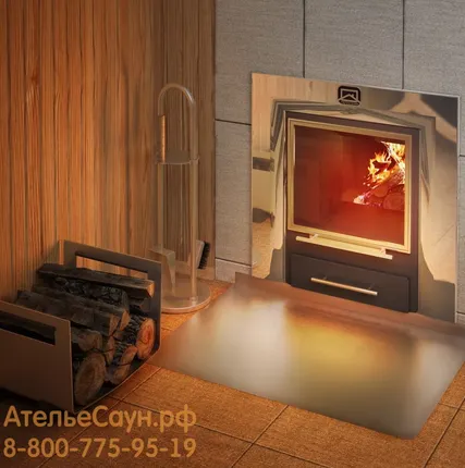 Фото №3 Печь для бани Теплодар Русь Панорама 12 ЛНЗП Профи (с дверцей в комплекте)