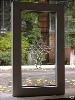 Фото №0 Гравировка на стеклопакете