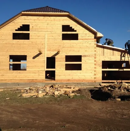 Фото №0 Строительство дома из бруса