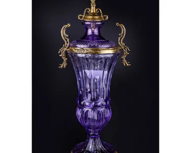 фото Амфора Olympus Brass 160/181 GA CRL античное золото, сиреневый хрусталь 160/181 GA CRL