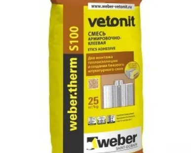 фото Weber.therm S100 Армировочно-клеевая смесь, 25кг НЕЛИКВИД