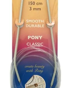 фото 50505 PONY Спицы круговые 3,00 мм/ 150 см, алюминий, 2 шт.