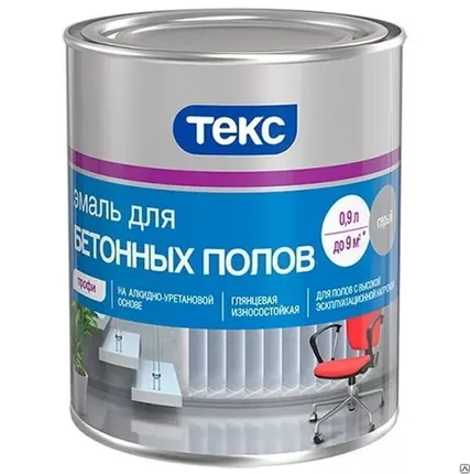 Фото №0 Эмаль д/бетонных полов ТЕКС ПРОФИ красно-кор. 2,7кг Россия