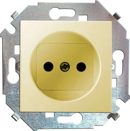 Фото №0 Механизм розетки 1-м СП Simon15 16А IP20 без заземл. сл. кость Simon 1591431-031