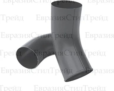 фото Колено сливное D90 OSNO MATTE | RAL 7024 Серый графит