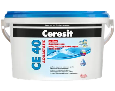 фото Эластичная водоотталкивающая затирка для швов Ceresit СЕ 40 Aquastatic