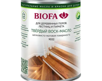 фото Воск-масло профессиональный твердый шелковисто-матовая поверхность 0,4 л Biofa 9032