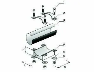 Фото №0 Опора скользящая для черной трубы ППУ-ОЦ 133 Тип 1