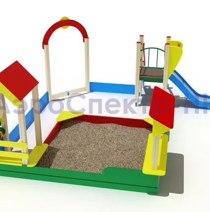 Фото №0 Песочный дворик с горкой (ИО 540, ИО 541, ИО 542, ИО 539, ИО 545)