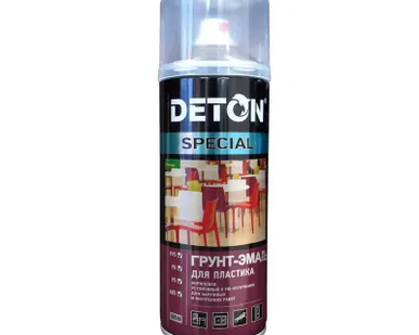 фото Эмаль для пластика аэрозольная, черная 520мл DETON SPECIAL