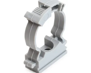 фото Опора для крепления труб с защелкой, серая (диаметр 16мм) 50шт.