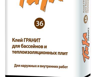 фото Клей ТИМ-36 "ГРАНИТ" плиточный 25кг(1палет 48мешков)