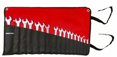 Фото №0 Набор ключей комбинированныхпрямых 17 предметов в чехле, IZELTAS, 13000005390