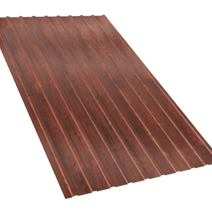 Фото №0 Профнастил двухсторонний С10 PRINT Античный дуб 0,45 мм