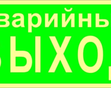 фото Знак ФЭС «Аварийный выход» (пленка)