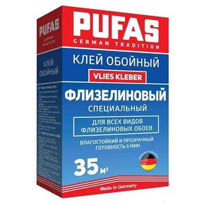 Фото №0 Клей для обоев Pufapro флизелиновый специальный Vlies Kleber GT (35 м2) 225 г