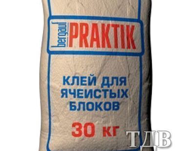 фото Бергауф Praktik (клей для ячеистых блоков), 30кг