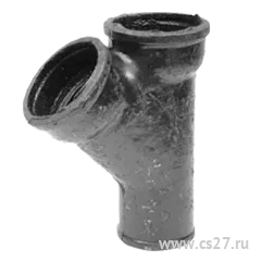 фото Тройник чугунный косой 45° 50 х 50