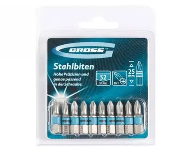 фото Бита GROSS Ph1 x 25 мм, сталь S2. поштучно