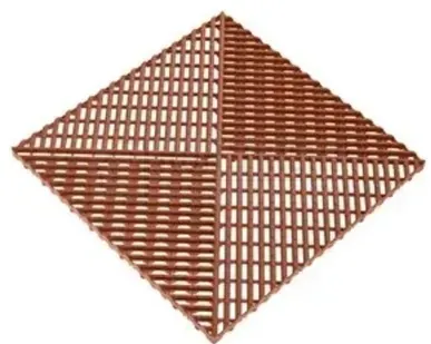 фото Решетка газонная c обрамлением 400х400х18мм, Коричневый