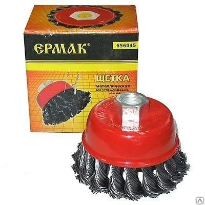 Фото №0 Щетка для УШМ 75мм/М14 "чашка" крученый металл