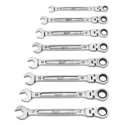 Фото №0 Набор гаечных ключей метрических Milwaukee Maxbite с шарниром (7шт) 7PC MAXBITE FLEX HEAD SPANNER SET