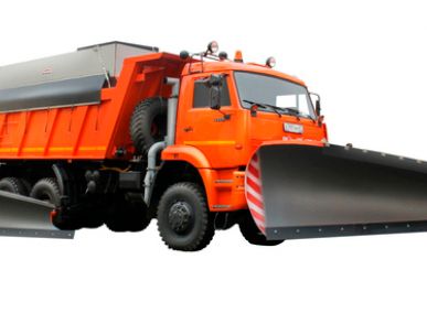 фото КДМ-7881011 на базе самосвала КамАЗ-6522 (6х6) (Пескоразбрасывающее (нерж. сталь) + Скоростной отвал + Боковой отвал)
