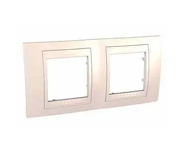 фото Рамка 2-м UNICA Хамелеон горизонт. беж. SchE MGU6.004.25