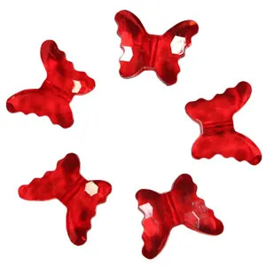 фото Декоративные бусины Бабочки красные 2,3x1,8см 20шт