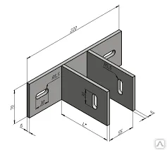 Фото №0 Изготовление кронштейнов для фасадного остекления