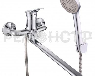 фото Смеситель для ванной 487 латунь дивертор в корпусе BBI-3021-35L-31, d35 Lucky Tap, 1/10 П