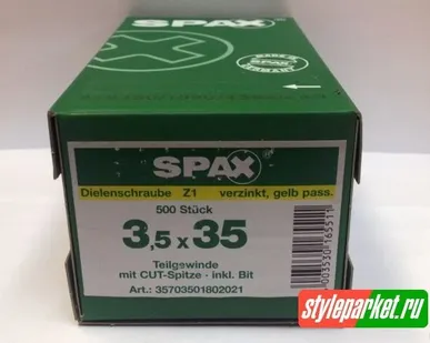 фото Саморезы Spax шурупы Спакс для массивной доски T-STAR 3,5 x 35 мм
