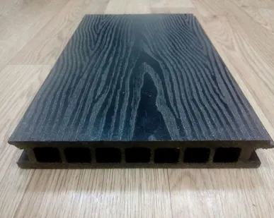 фото Террассная доска «WPC-Deck» усиленная, бесшовная полая Антрацит
